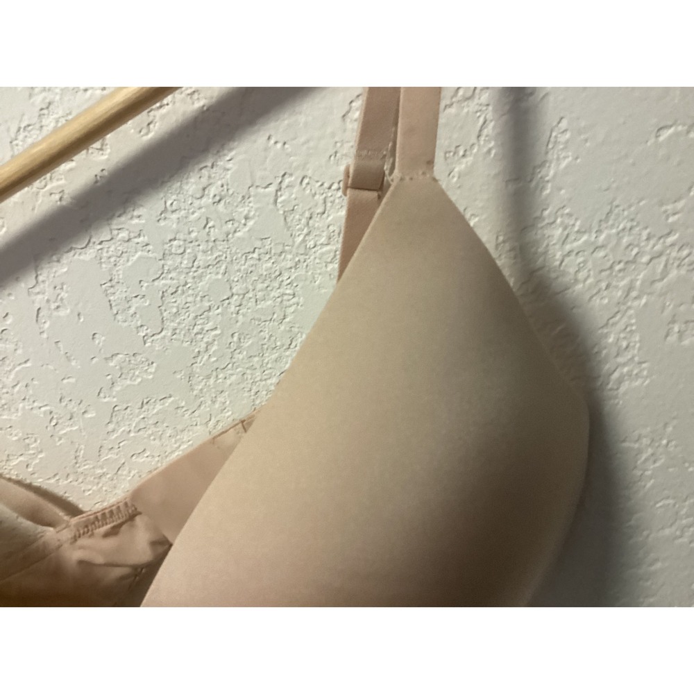 Skims Wireless Padded Bra Womens 34D Beige Seamless Adjustable Straps - Picture 3 of 15